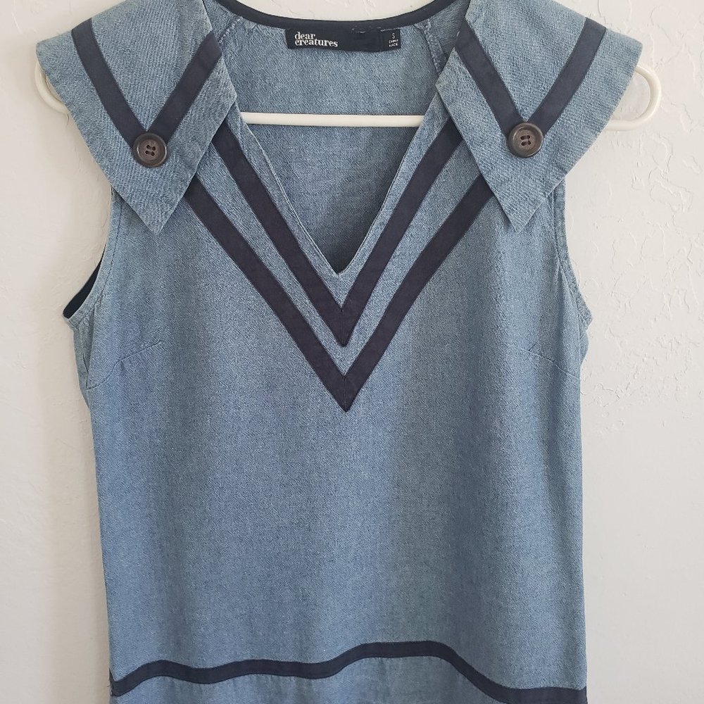 Dear Creatures chambray sailor top